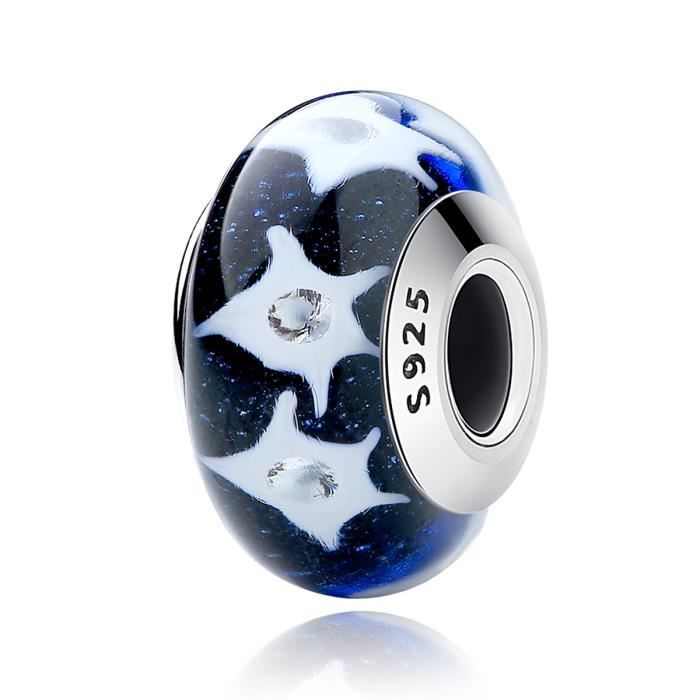 charm pandora murano bleu charm pandora murano bleu