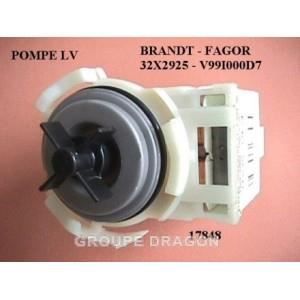 Pompe de vidange pour lave vaisselle BRANDT Pièce Générique 32X2925 V99I000D7