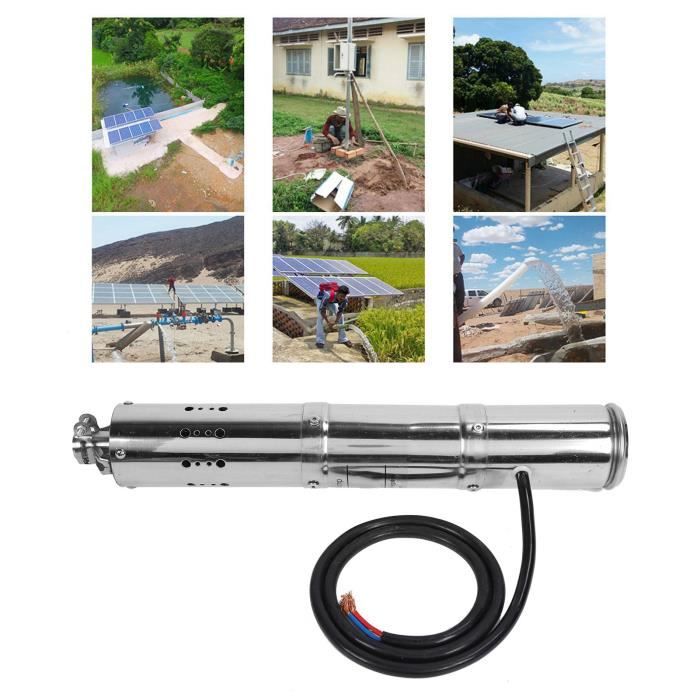 Pompe Solaire Immergée 3" 12 V 180 W Avec Régulateur MPPT