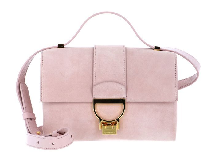 Sac Bandoulière Coccinelle Arlettis - Cuir Suédé Vert, Neuf Avec étiquettes