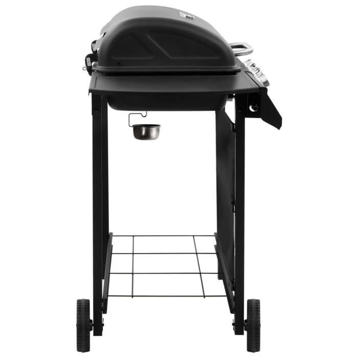 Barbecue Hybride 4 Brûleurs Gaz + Fumeur à Charbon - Acier Inoxydable, 168x64x122cm, Thermomètre - Grand Barbecue Jardin