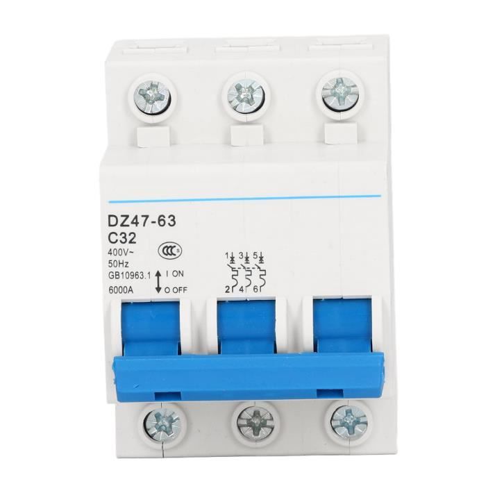 Disjoncteur Différentiel DZ47sLE C32 1P+N – Protection Surcharge, Court-Circuit Et Fuite Sur Rail DIN 230V 6000A