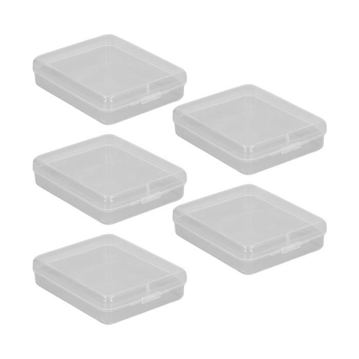 Lot De 5 Boîtes De Rangement Transparentes – 10,3 X 7,4 X 2,5 Cm – Pour Cartes Bancaires, Cartes à Collectionner, Accessoires