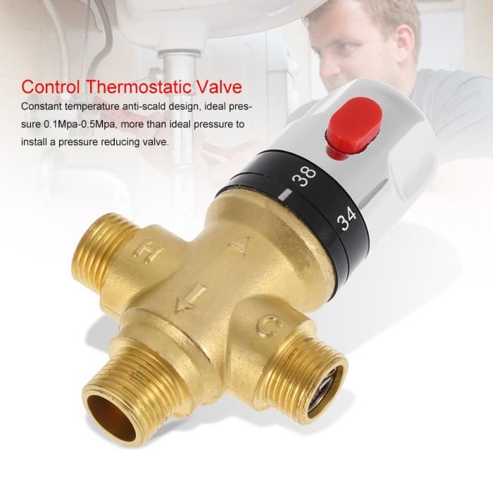 Vanne Mélangeuse Thermostatique PROFLO PFMVTD38 Laiton 3/8 - Deux Sorties - Neuf Origine USA