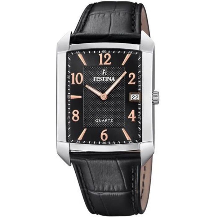 Montre Homme Festina F20464 3 Rectangulaire 32 36mm sur Cuir