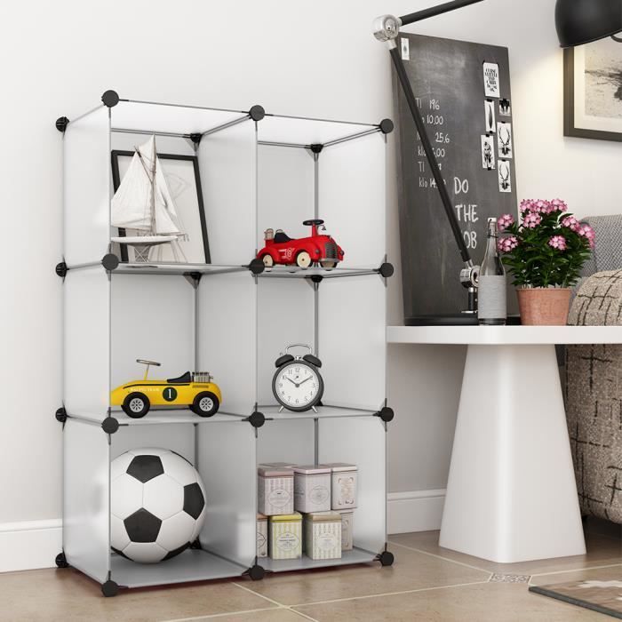 Armoire de Rangement LANGRIA - Combinaison Libre - Blanc - Contemporain - Design