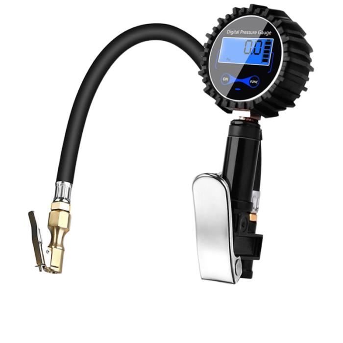 Jauge de Pression de Pneu de Voiture Moto et Vélo 70 PSI Jauge Pneu Cadre Valve Kit Outil avec Une Coque pour Auto 