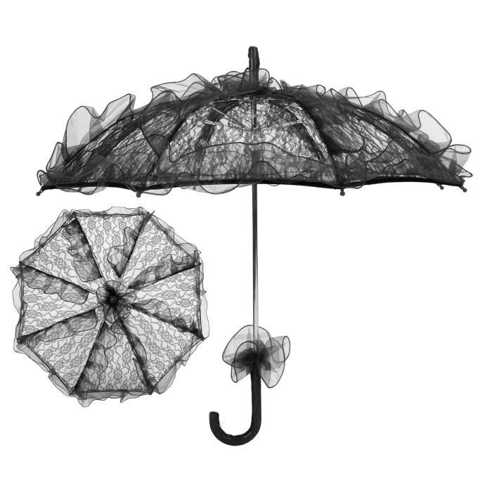 Parapluie Dentelle Mariée Vintage Blanc – Ombrelle Broderie Élégante Pour Mariage, Photo, Décoration Fête (S-Blanc)