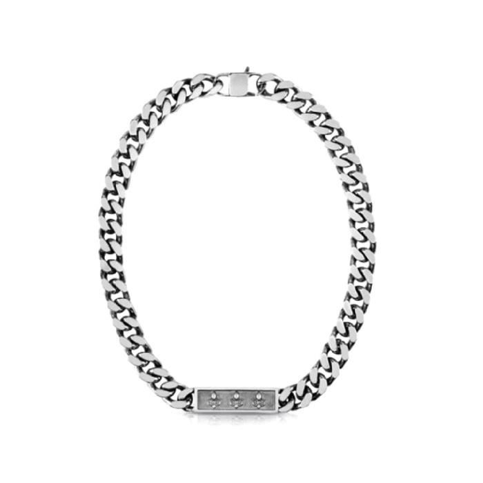 Chaîne de caractères GUESS UMN70002 Acier Homme Argent