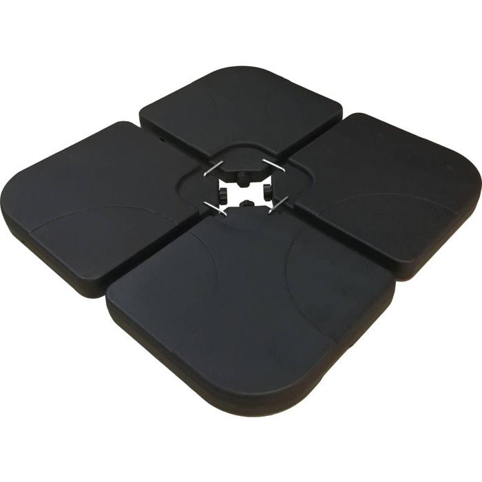 Pied de parasol 4 dalles à lester jusquà 3 x 3 - 52L - Noir
