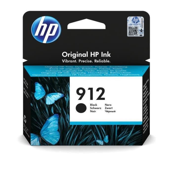 HP 912 Cartouche dencre noire authentique (3YL80AE) pour HP OfficeJet 8010 series/ OfficeJet Pro 8020 series