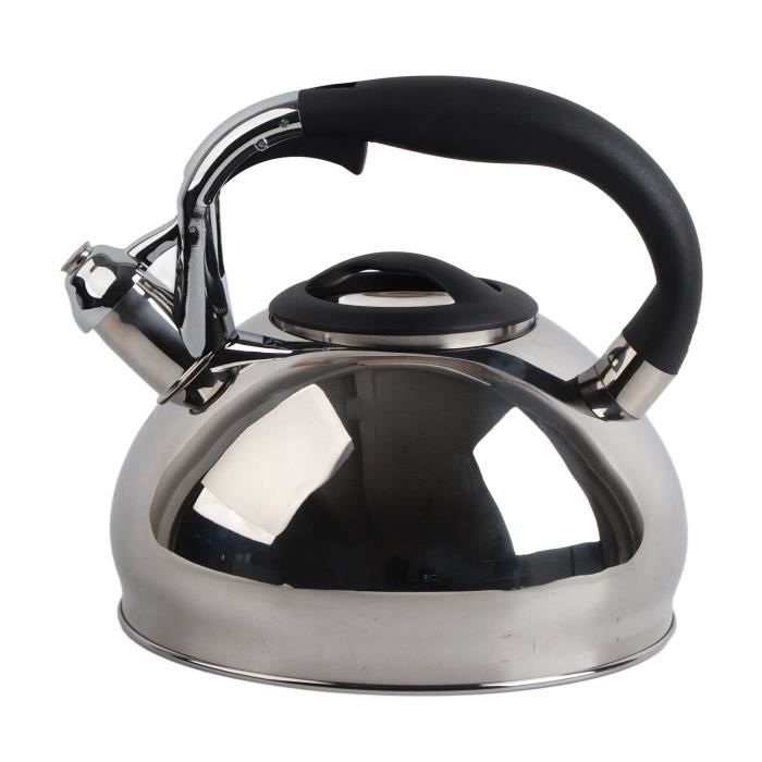 Walmeck Bouilloire à thé portable en acier inoxydable de 0,6 l pour camping, randonnée, théière, cafetière