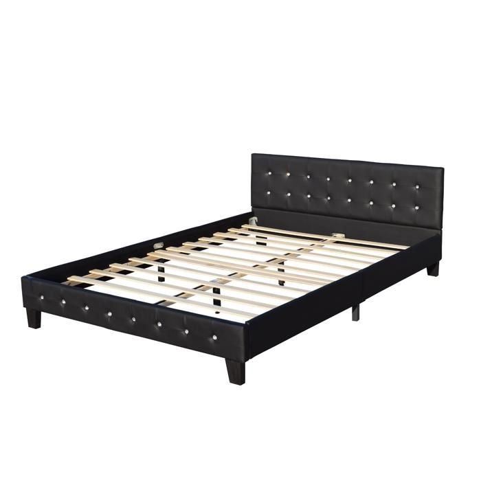 Lit 120x190 - NUIT DOR - Tête de Lit Capitonnée - PVC Simili - Montage Rapide - Confort Optimal Lit 120x190 - NUIT DOR - Tête de Lit Capitonnée - PVC Simili - Montage Rapide - Confort Optimal