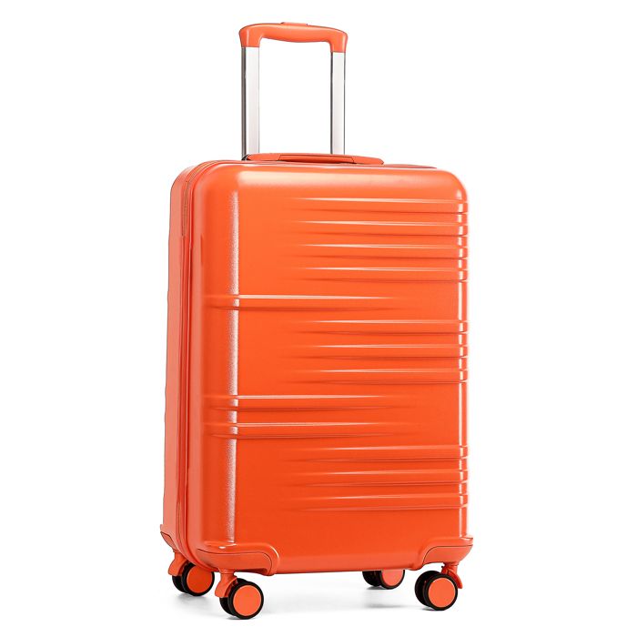 Kono Valise Moyenne Taille 74.5cm Valises Soute Valise Rigide Trolley ABS+PC Valise de Voyage avec roulettes et Serrure TSA Orange