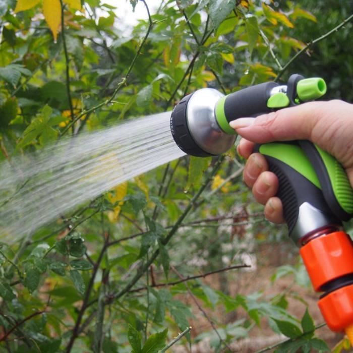 Pistolet D'Arrosage Multifonction 7 Modes – Pulvérisateur Jardin Avec Tuyau 5 M – Idéal Pelouse, Voiture, Fleurs