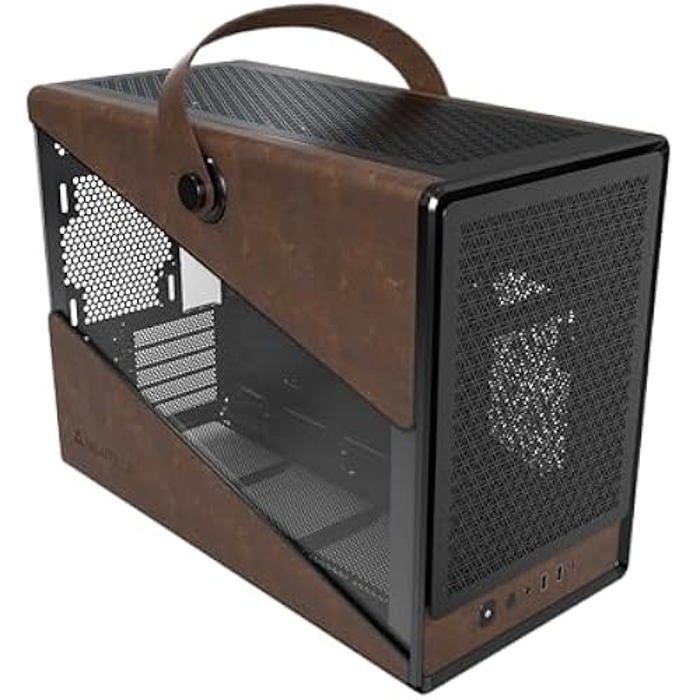 Châssis de Jeu Compact - MONTECH - Heritage mATX - Poignée en Cuir - Support GPU RTX 40 - Design Élégant