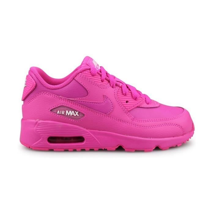 Nike Air Max 90 Leather Enfant Rose Rose Rose - Cdiscount Chaussures