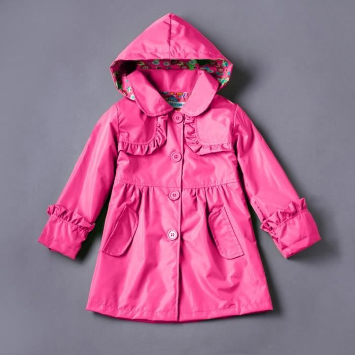A2Z 4 Kids® Filles Garçons Pluie Manteau Argenté Vestes Enfants Léger KAG Mac Imperméable À Capuche Veste Cagoule Pluie Mac Âge 5-13 Ans