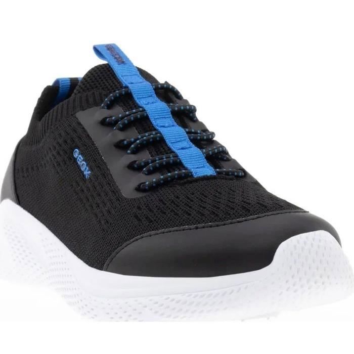 Baskets enfant Geox modele SPRINTYE SNEAKERS BLACK LT BLUE lacets noir Noir Cdiscount Chaussures