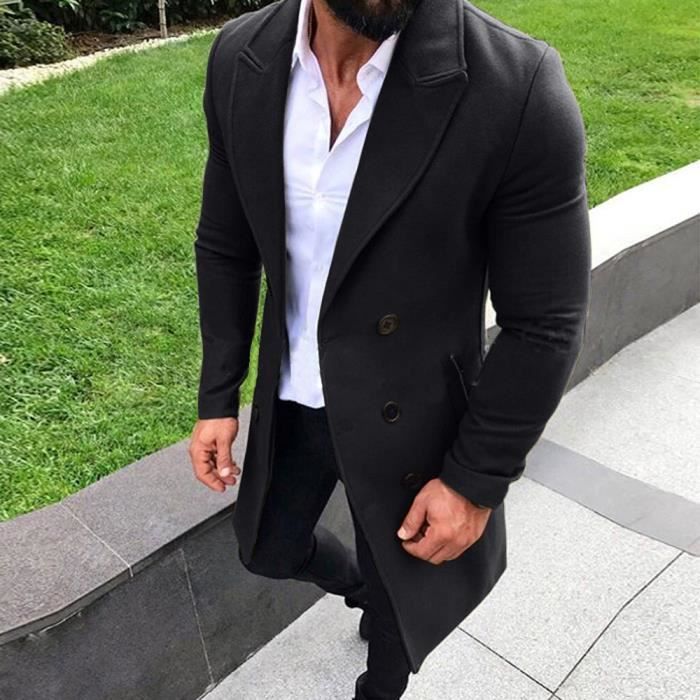 Manteau homme long chaud - Achat / Vente pas cher