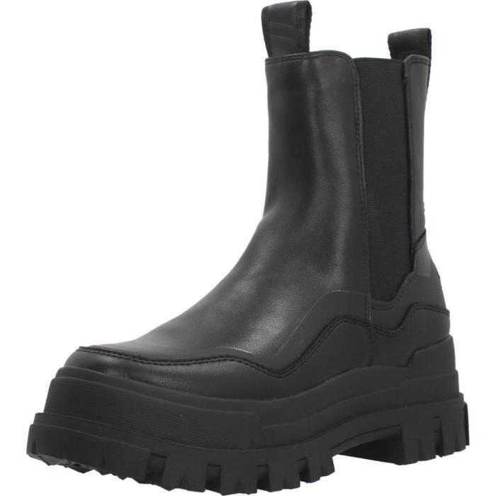 Botte Buffalo ASPHA WAVE Noir Femme Synthetique Lacets Haute Noir Cdiscount Chaussures