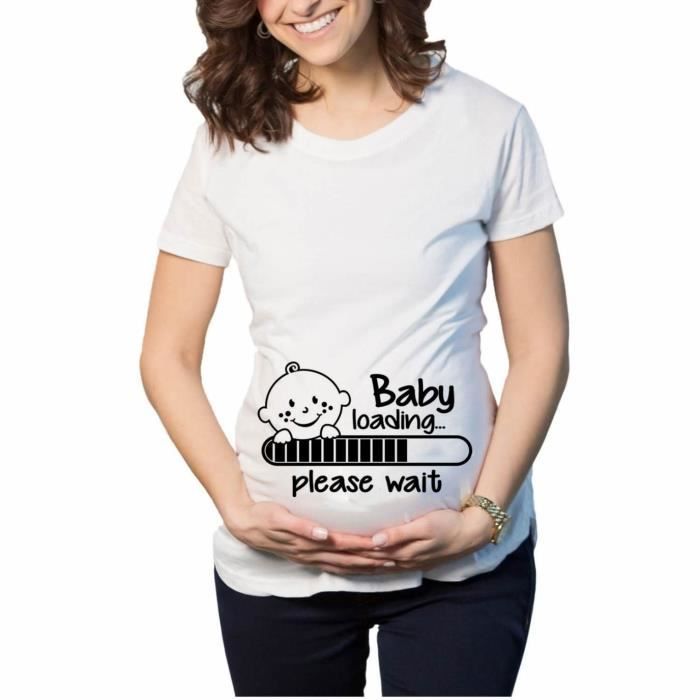LMRYJQ Maternité Femmes Grossesse T-Shirt Blouse dallaitement à Manches Courtes Et à Manches Courtes pour ，Mama Tee Shirt Blouse VêTements Mode Tops 