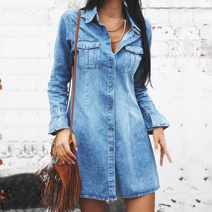 Robe jean hiver best sale