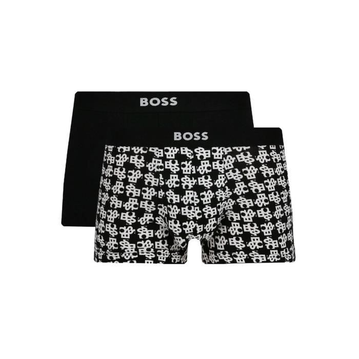 Coffret de 2 boxers stretch Hugo boss Homme Noir Cdiscount Prêtà