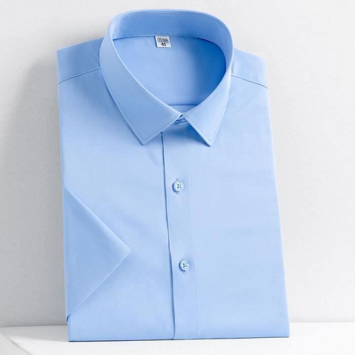 Chemise Homme Flag & Anthem Bleu Clair Et Bleu - Manches Courtes - Taille 2XL Neuve