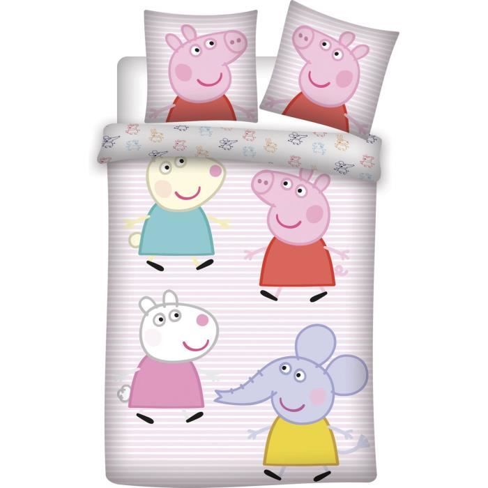 Parure de lit Peppa Pig Jumpy Georges gamer et jeux vidéo Nickelodeon 140x200cm Multicolor