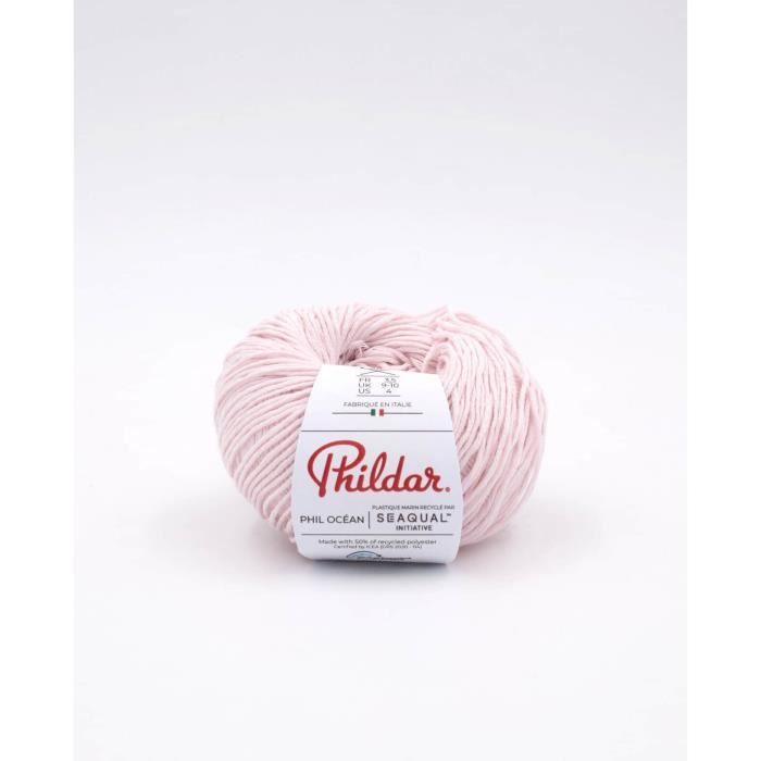 Lot De 5 Pelotes De Laine Phil Ocean - Coton Bleu Délavé (jeans Bleached), Aiguille 3.5