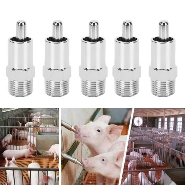 Comparer les prix de Shipenophy Abreuvoir pour porcs Abreuvoir automatique rond amovible pour cochon, 5 pièces, outil de boisson, jardin anti-oiseaux