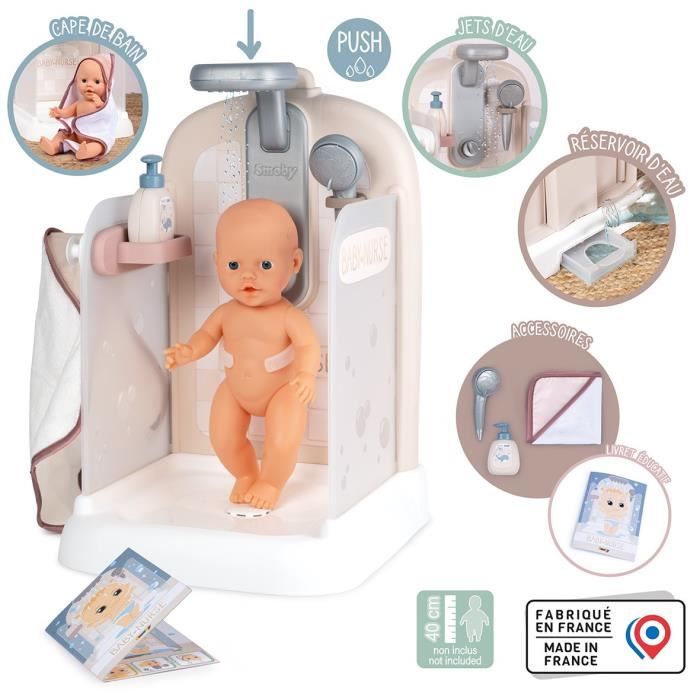 Baby+Nurse+-+Douche+-+Cape+de+bain+++pousse+mousse+-+Douchette+amovible+et+focntionnel+-+Pour+poupons+jusquà+40+cm