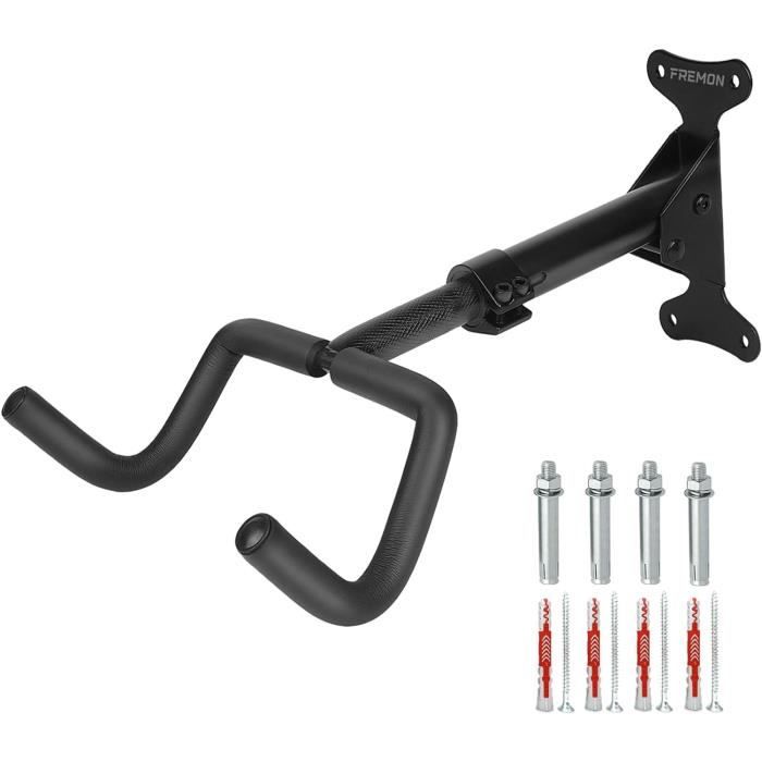 Porte Vélo Mural Pivotant 30kg - Support Vélo Horizontal Accroche Vélo Garage - Noir Métal Robuste