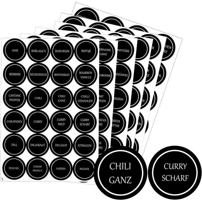 120x Étiquettes Bocaux +2 marqueurs de Craie, Étiquettes Autocollantes  Bocaux Noires, Étiquettes De Tableau Noir, Étiquettes[365] - Cdiscount  Beaux-Arts et Loisirs créatifs