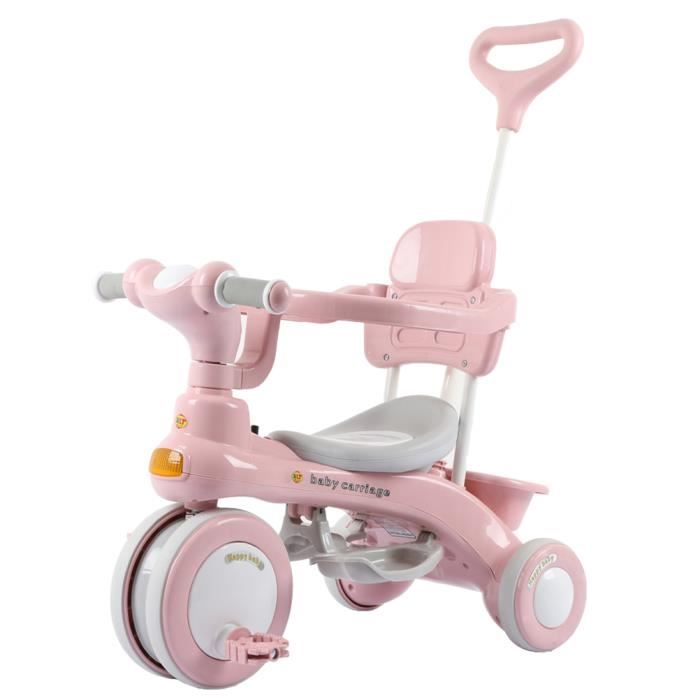 Tricycle pour enfant HUOLE - Rouge - Repose-pieds repliables - Vélo à  pédales 3 en 1 avec barre de poussée - Cdiscount Jeux - Jouets