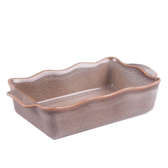 Plat à four rectangle Ely 27x16x7 cm brun - Table Passion