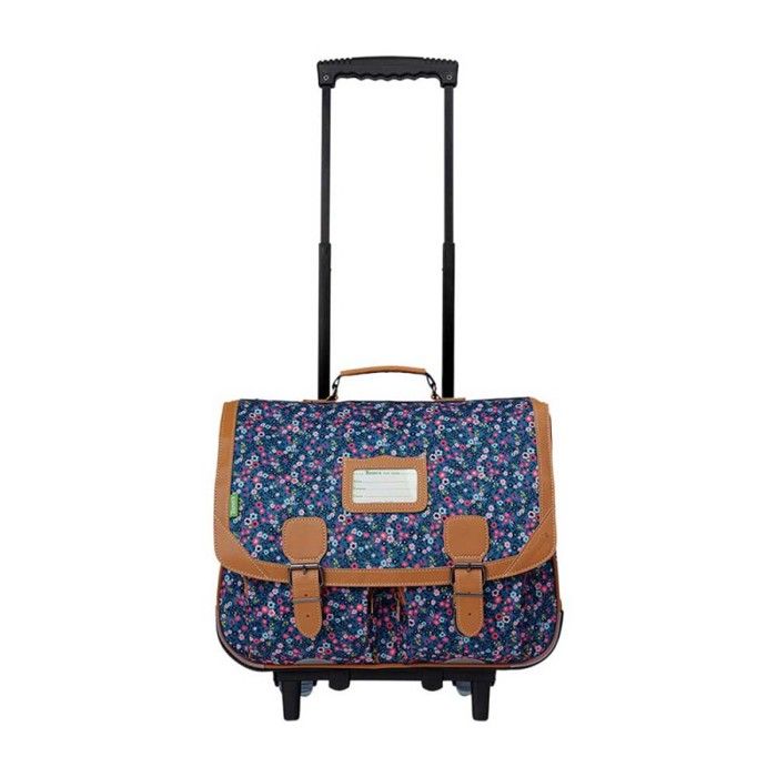 Tann s Cartable a roulettes 41cm Lou Ann bleu 10611 Cdiscount Bagagerie Maroquinerie