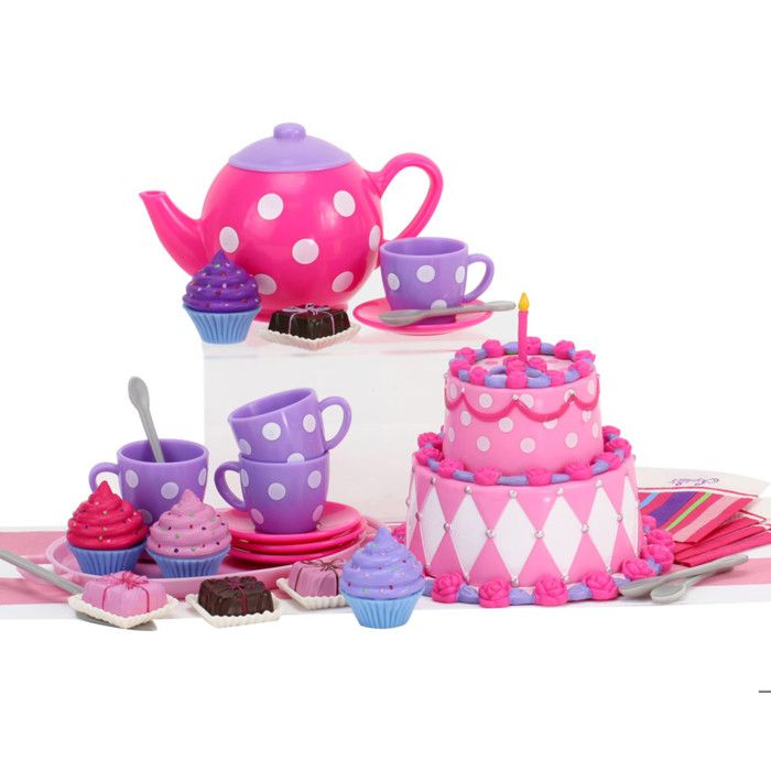 25Pcs Ensemble thé pour poupee Teamson Kids multicolore 25Pcs Ensemble thé pour poupee Teamson Kids multicolore