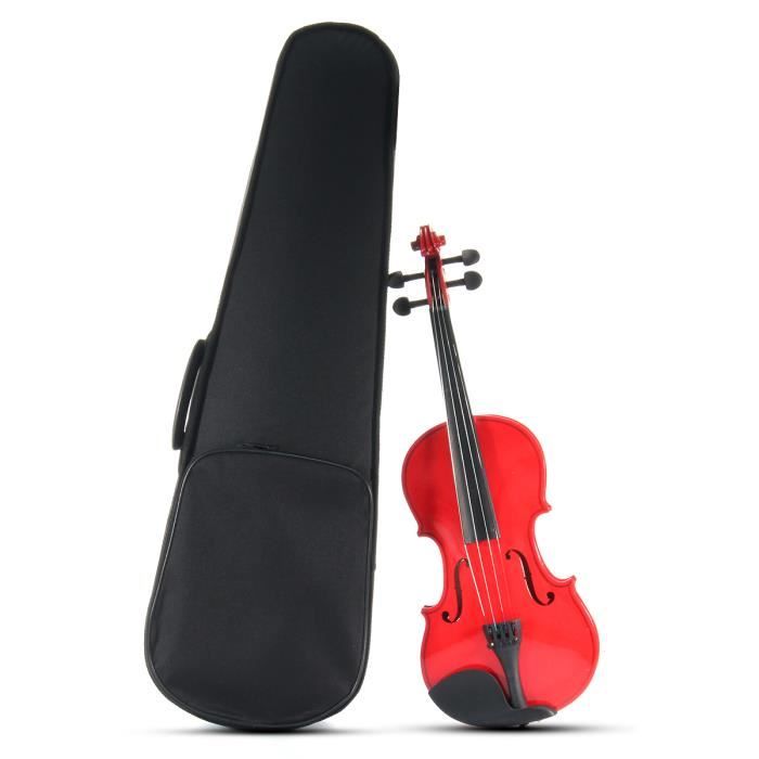 Yinfente Violon Acoustique 4/4 3/4 1/2 1/4 Fait Main – Bois D'Érable & Épicéa Massif, Étui, Archet & Cordes Supplémentaires Pour Débutants Et Étudiants
