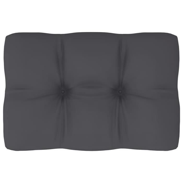 TMISHION Coussin de canapé palette Anthracite 60x40x10 cm