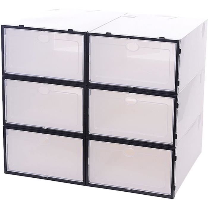 Lot De 6 BoîTes Rangement Transparentes De 3 Litres Avec Couvercles