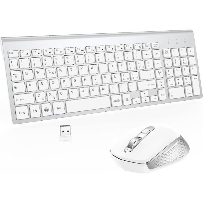 Clavier Sans Fil Hébreu Ultra-fin Et Silencieux - Compact, Compatible PC/portable, Design QWERTY