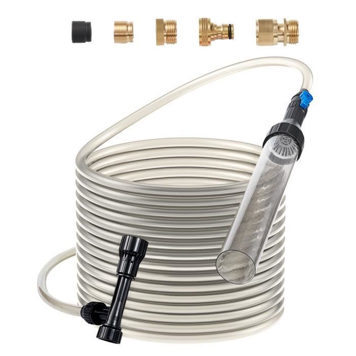 Aspirateur à gravier pour aquarium-VEVOR-avec tuyau en PVC de 9,1 m, nettoyeur de gravier à siphon-pour nettoyer le gravier