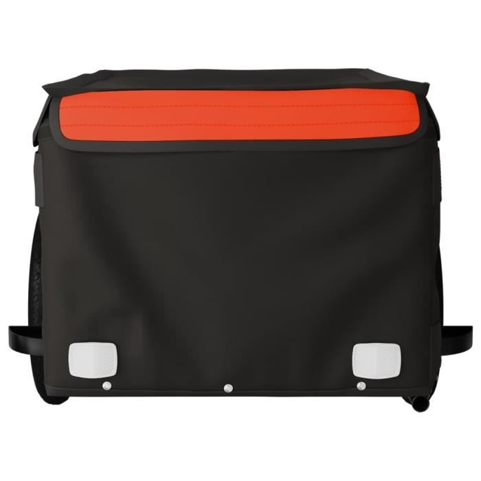 Remorque pour vélo noir et orange 30 kg fer Excellent ZHU