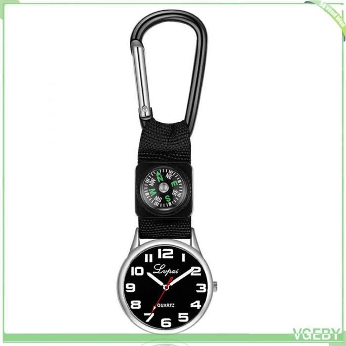 Montre de sport - V GEBY - LVPAI - Multifonction - Boussole - Mousqueton - Noir