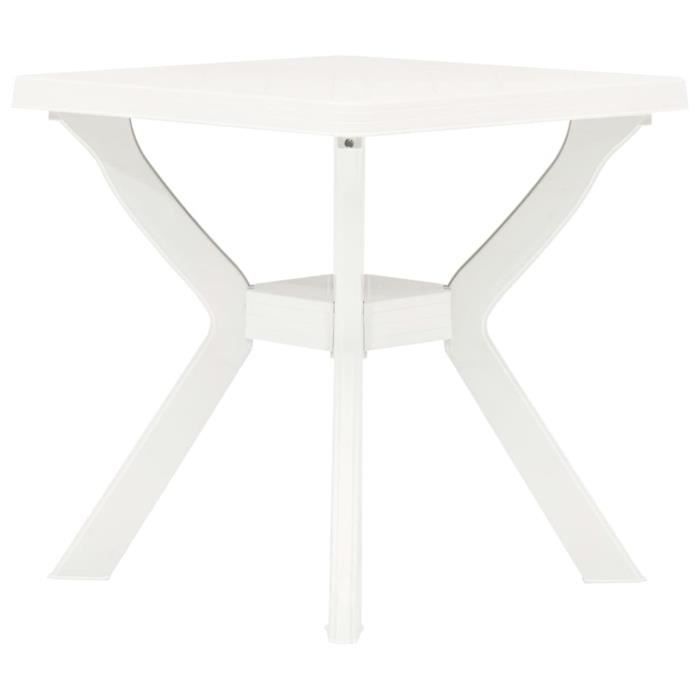 VidaXL Table de bistro Blanc 70x70x72 cm Plastique