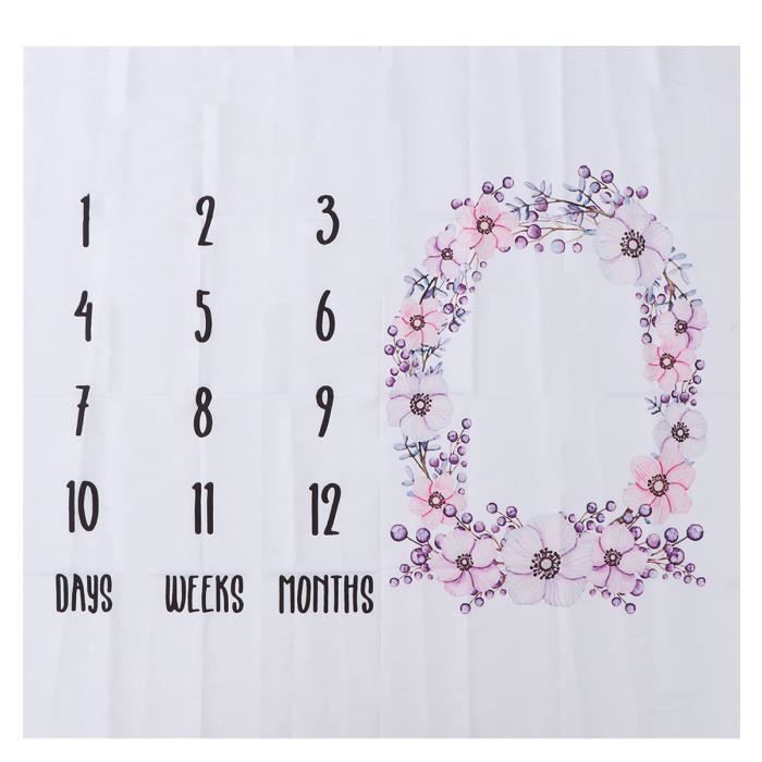 1 Pc Bebe Milestone Couverture Photo Calendrier Tissu Prop Photographie Pour La Maison Nouveau Ne Drap Plat Lit Bebe Cdiscount Puericulture Eveil Bebe
