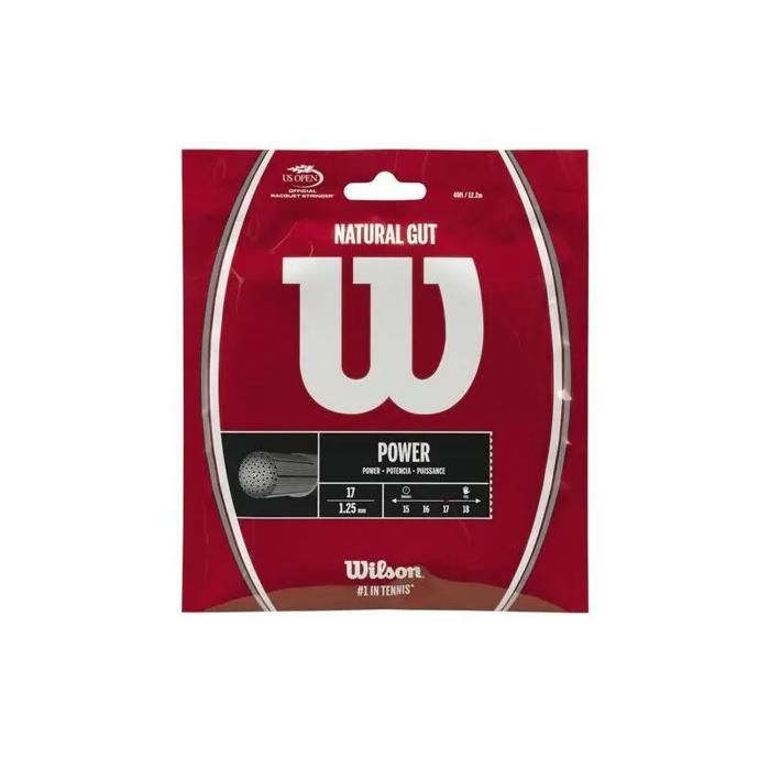 Luxilon Natural Gut 125 – Cordage Naturel De Tennis Wilson – 1,25 Mm – Sensation Premium Et Maintien De Tension Exceptionnel