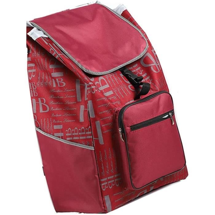 Sac de Rechange pour Courses, Sac à Roulettes Pliable, Portable